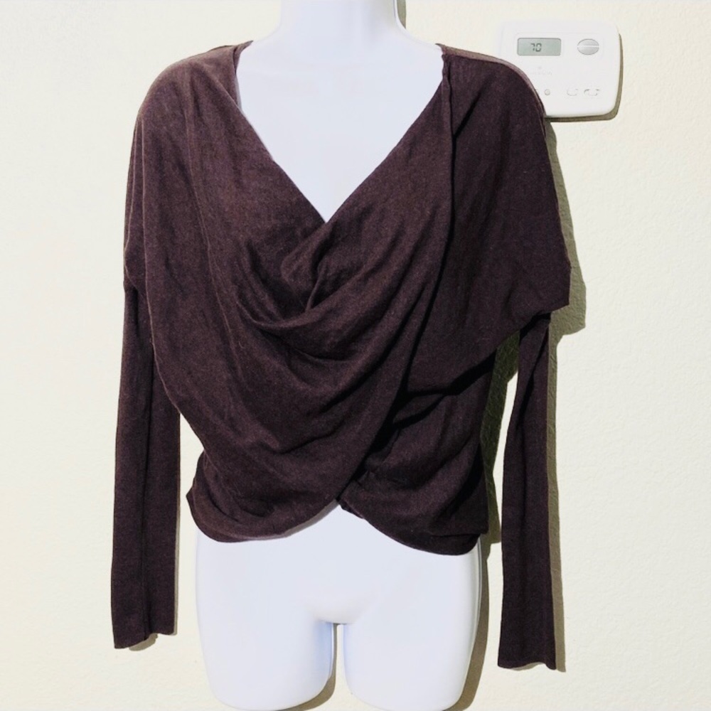 w tag!!! All Saints burgandy twist crop top S